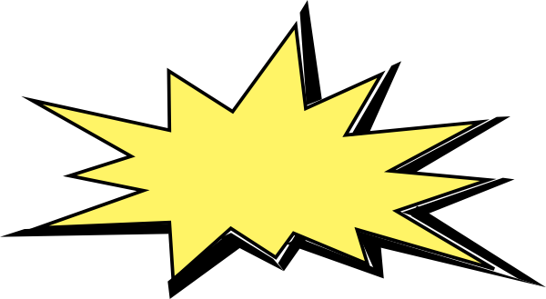 Big Yellow Explosion Clip Art At Clker Com Vector Clip - Explosion Png Clip Art (600x329)