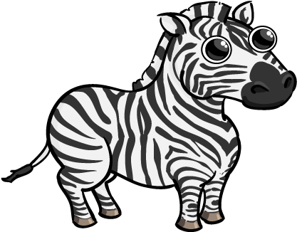 Free To Use Public Domain Zebra Clip Art - Small Drawing Of A Zebra (432x432)