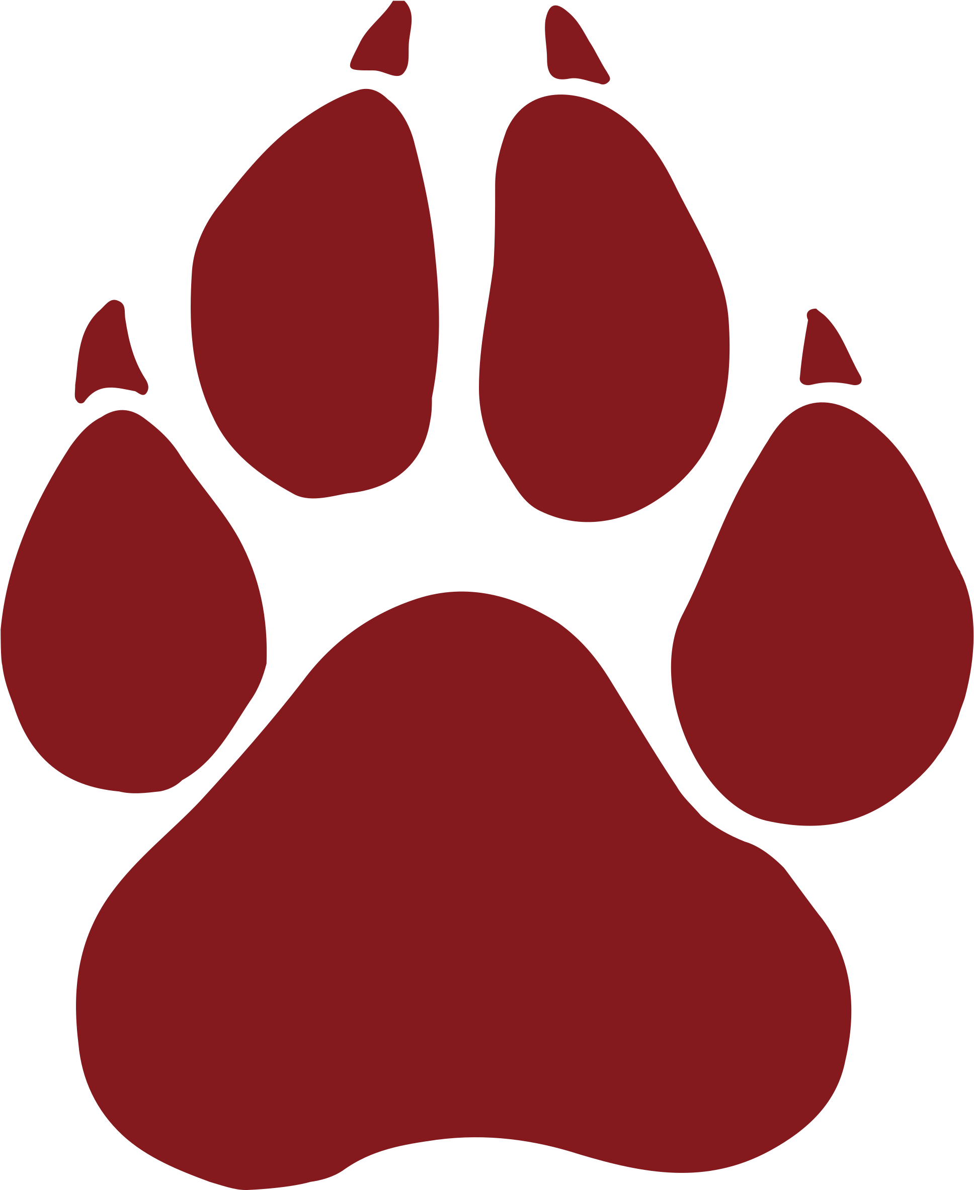 Open - German Shepherd Paw Print (1936x2367)