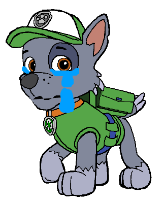 Rocky Crying - Rocky Paw Patrol Drawing (1006x421)