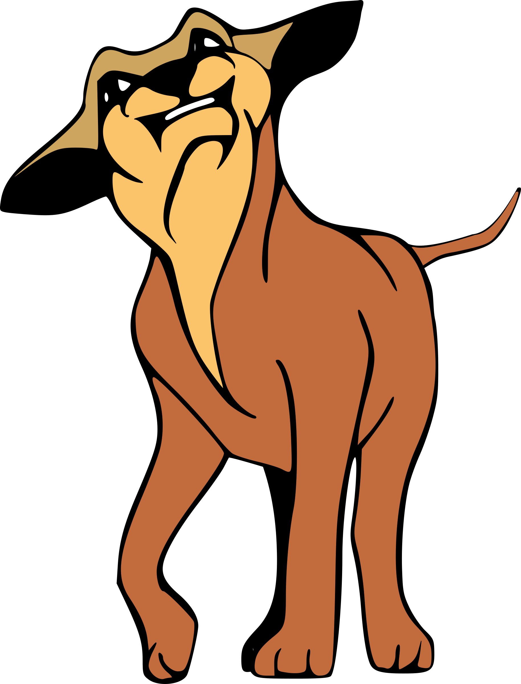 Clipart - Angry Dog Gif Cartoon - (1829x2400) Png Clipart Download