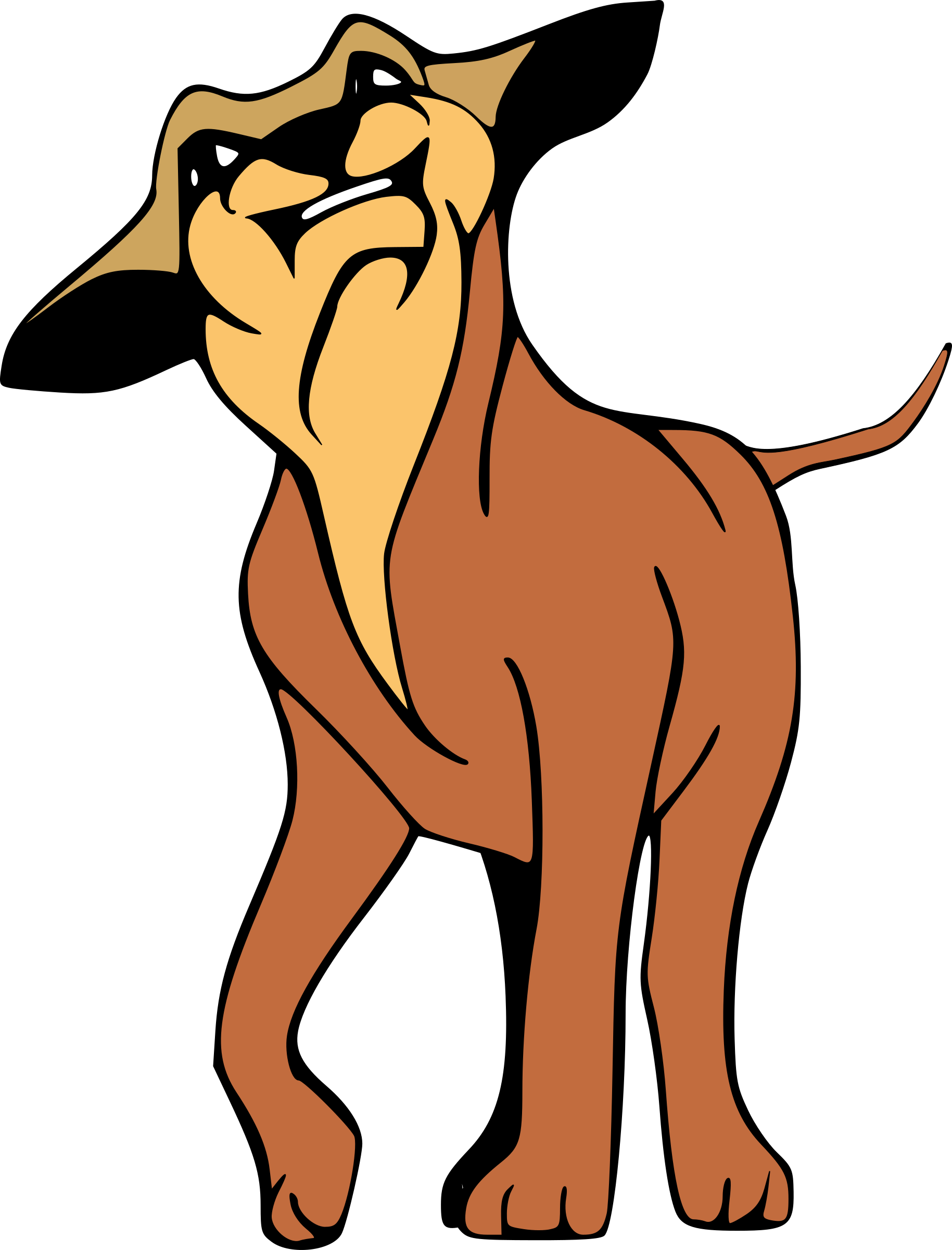 Clipart - Angry Dog Gif Cartoon (1829x2400)