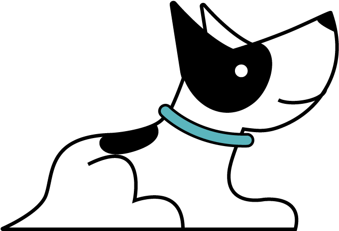 Dog Laying Down Clipart (833x609)
