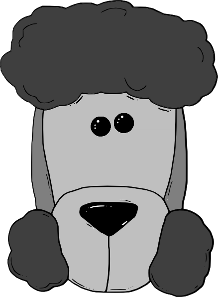 Dog Face Clipart Black And White 7 - Dog Face Clipart Black And White 7 (438x596)