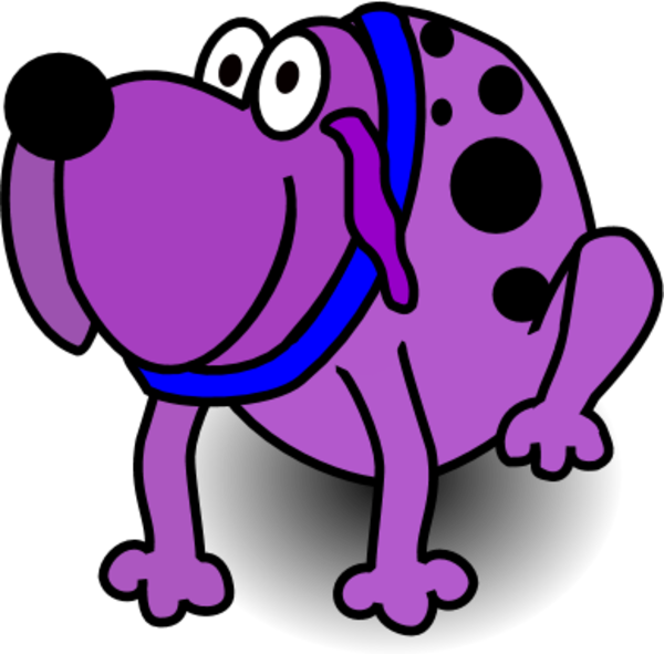 Image Result For Purple Dog - Cartoon With Purple Dog (600x591)