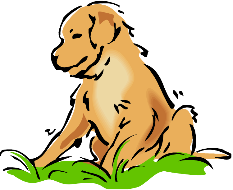 Clip Art Golden Retrievers (750x611)