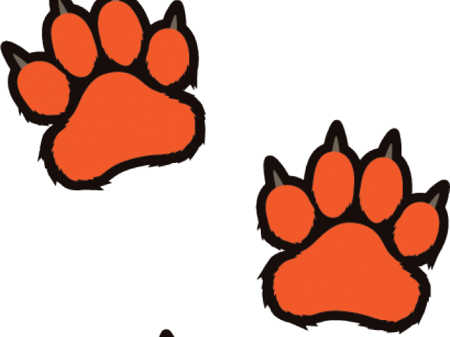 Clemson Tiger Paw Stencil - Tigger Paw Prints Png (640x480)