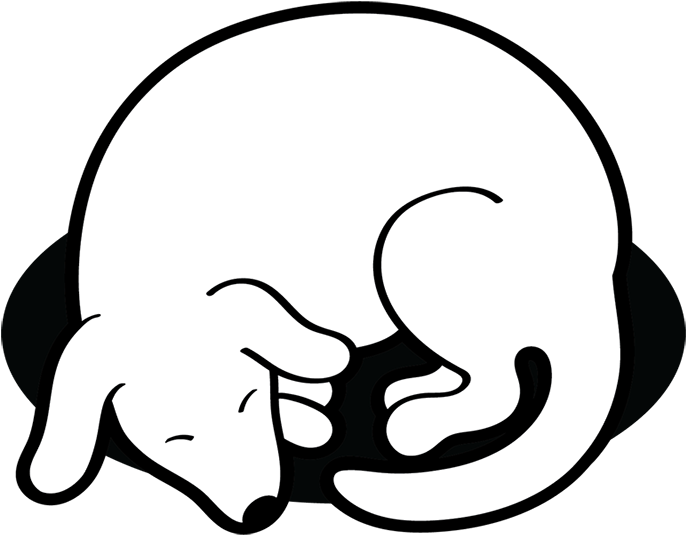 Dog Sleeping Clipart Black And White - Sleeping Dog Clipart Black And White (800x600)