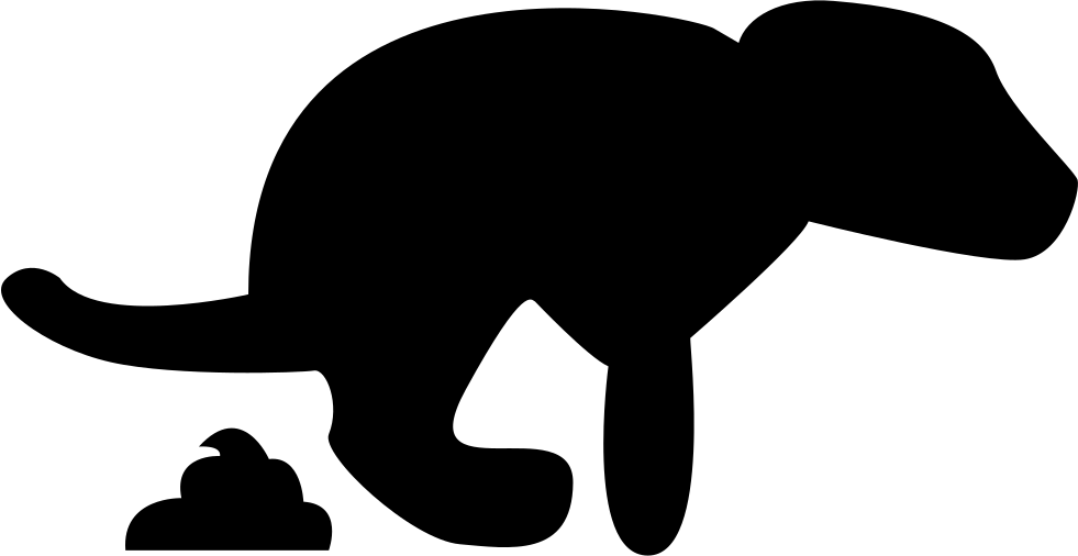 Dog And Poop Silhouette Svg Png Icon Free Download - Dog Poop Icon Png (981x506)