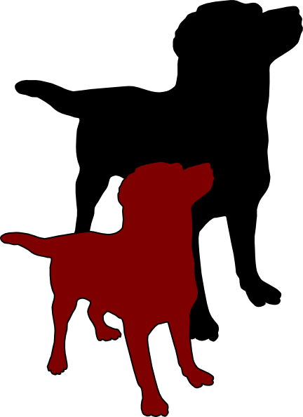 Black And Maroon Dog Clip Art - Black Lab Dog With Christmas Santa Hat Pillowcases (432x594)