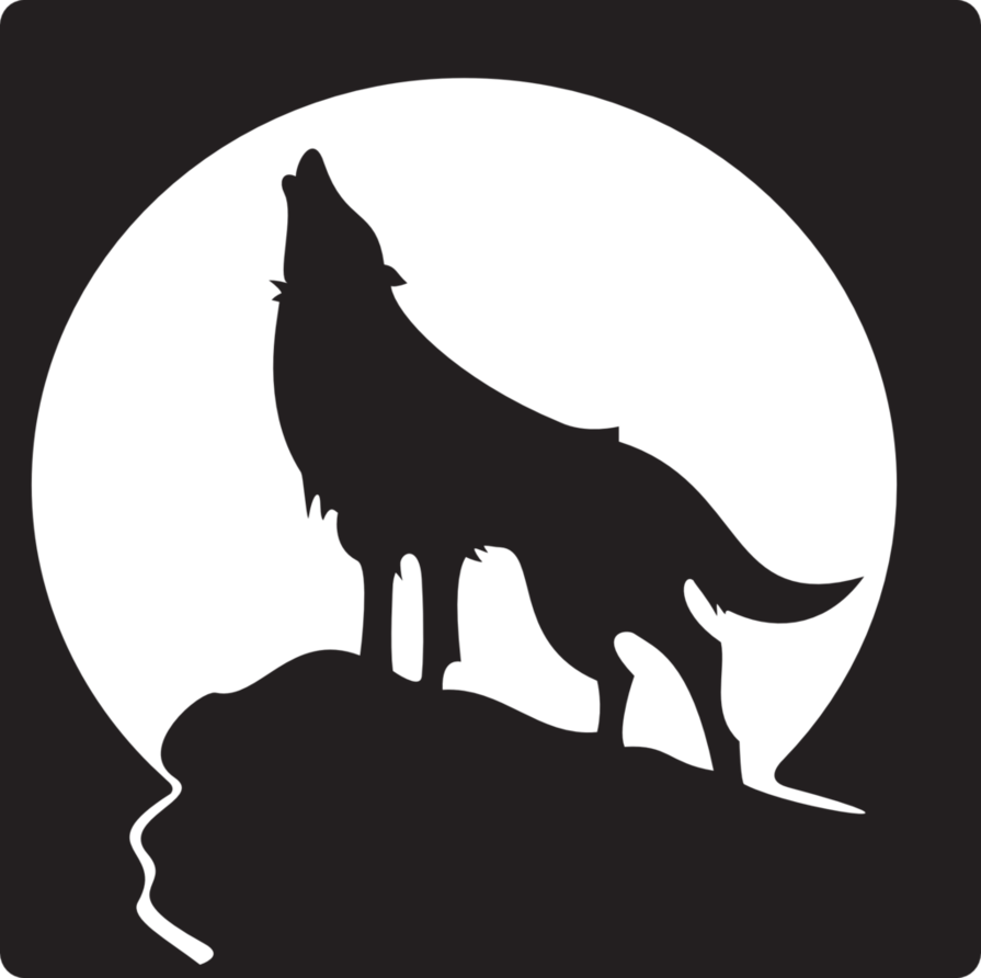 White Wolf Clipart Transparent - Wolf Howling At The Moon Silhouette (895x892)