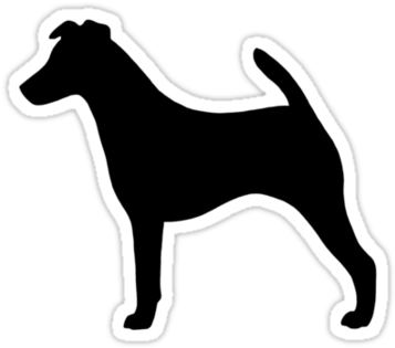 Smooth Fox Terrier Silhouette Stickers By Jenn Inashvili - Dobermann (375x360)