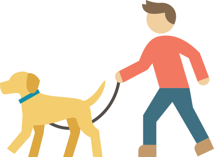 Beaverton Toyota's Pet Walk Map - Dog Catches Something (430x317)