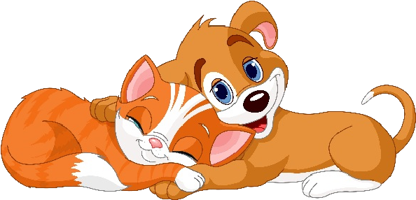 Dog And Cat Cartoon Animal Images - Cartoon Dog And Cat (600x400)