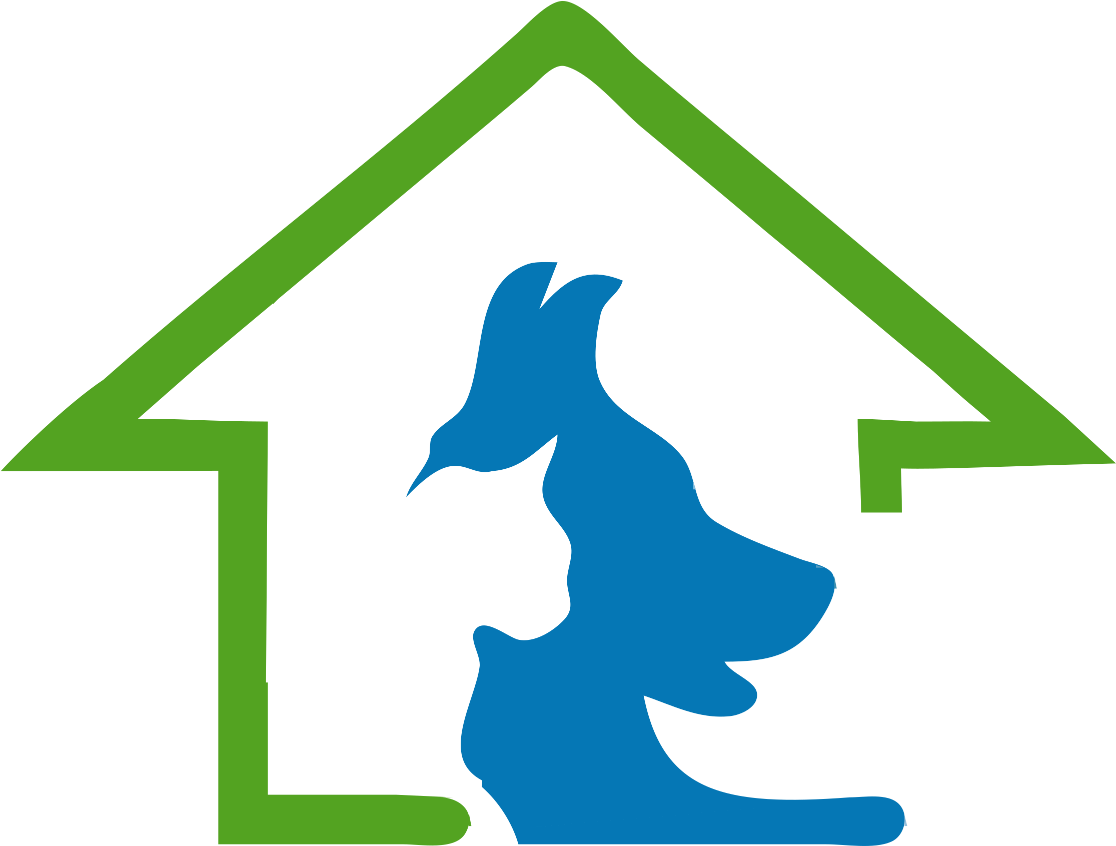 Big Image - House With Dog And Cat (2400x1807)