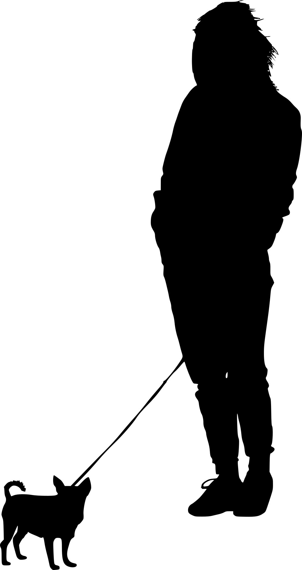 Free Download - Dog Walk People Silhouette Png (1063x2000)
