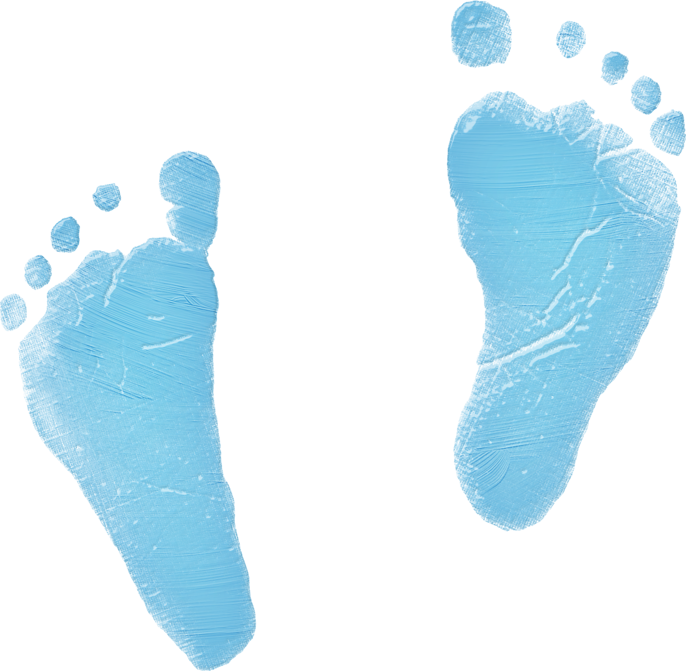 Blue Baby Footprints Clipart - Blue Baby Footprint Png (1402x1371)