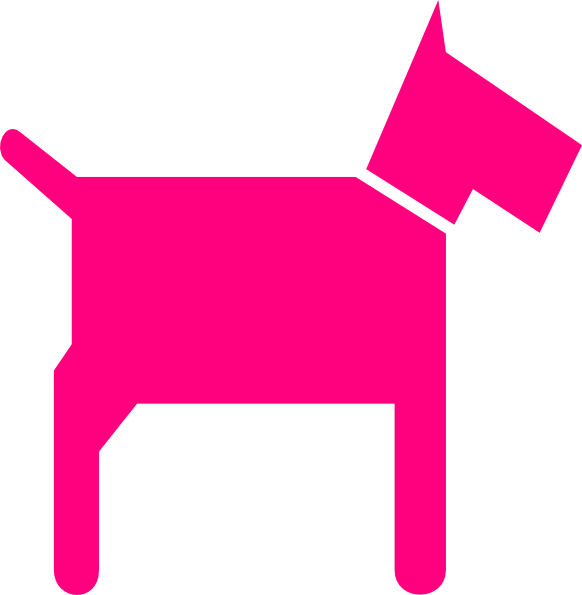 Small - Dog Pink Clipart (582x595)