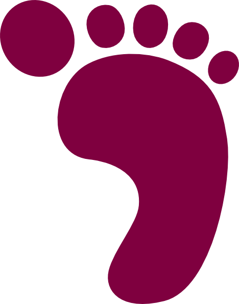 Hoof Print Clipart Cliparthut Free - Footprint Png (468x595)
