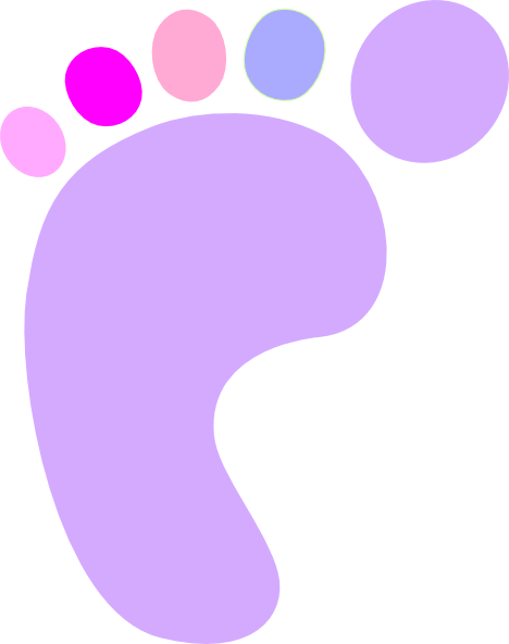 Girl Footprint Clip Art - Clip Art (468x592)