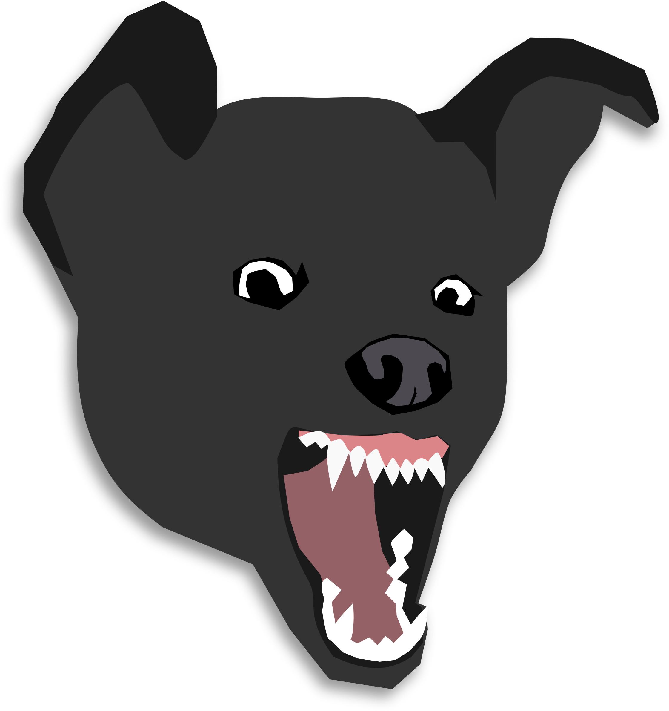 Mean Dog Cliparts - Mean Dog Clipart (2241x2380)