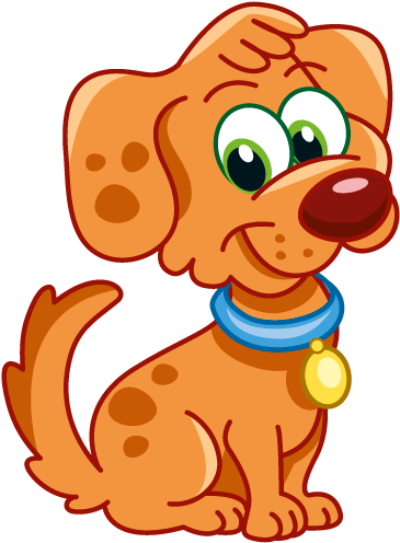 Sitting Dog Cartoon Cliparts - Sitting Dog Clipart Png (500x500)