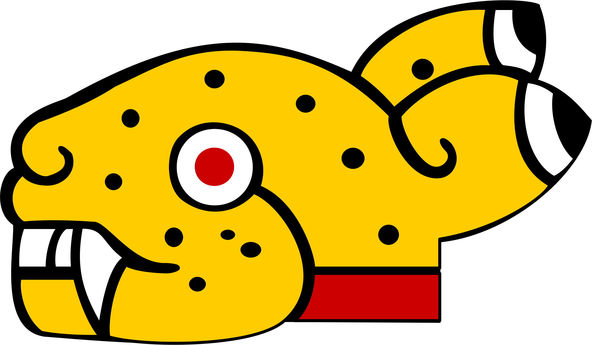 Jaguar Clipart Cougar - Glifo Ocelotl (2074x1208)