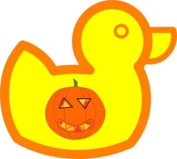 Halloween Rubber Duck Clip Art At Clker Com Vector - Halloween Rubber Duck Clipart (600x539)