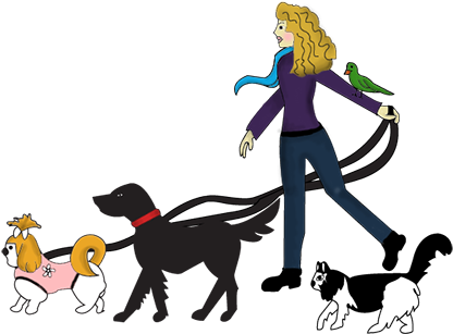 Pet Sitter Cliparts - Dog Catches Something (450x334)