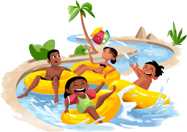 Wetnwild Gold Coast The Fun Valley Beach Lazy River - Water Park Clipart Png (658x505)