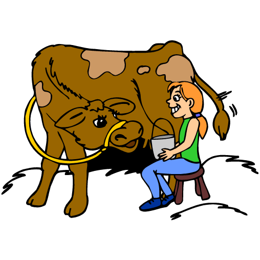 Cartoon - Feed The Cows Clipart (508x508)