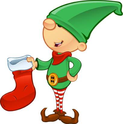 Lutins De Noel Clipart - Le Lutin De Noel (408x411)