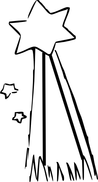 Shooting Star Pictures To Color Fan Picture - Shooting Star Clip Art (324x597)