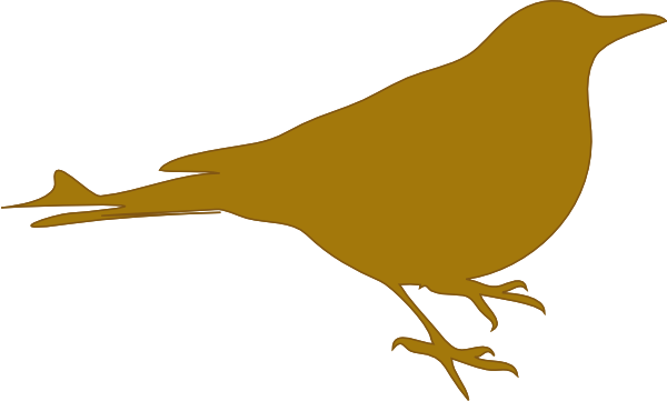 Golden Bird By Bibitebar Clip Art At Clker - Golden Bird Clipart (600x361)