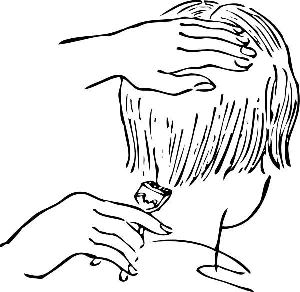 Hair Cutting Clip Art - Hair Cutting Vector Images Png (600x585)