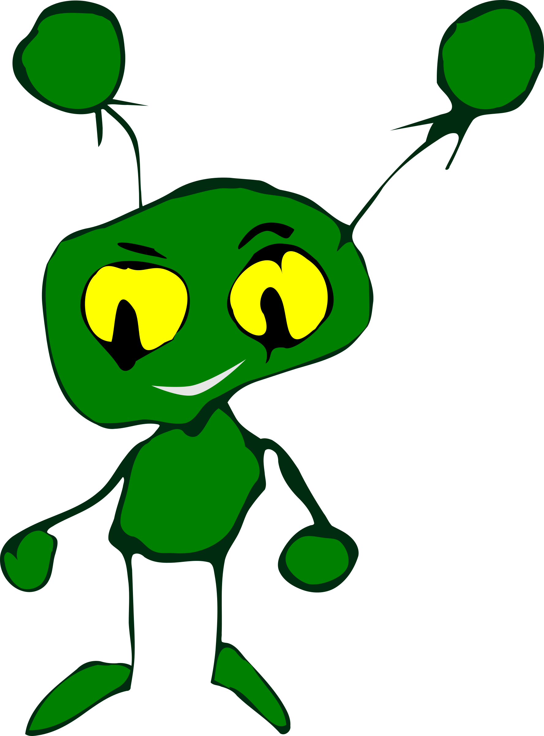 Little Creatures Clipart - Extra Terrestre Verde (1776x2400)
