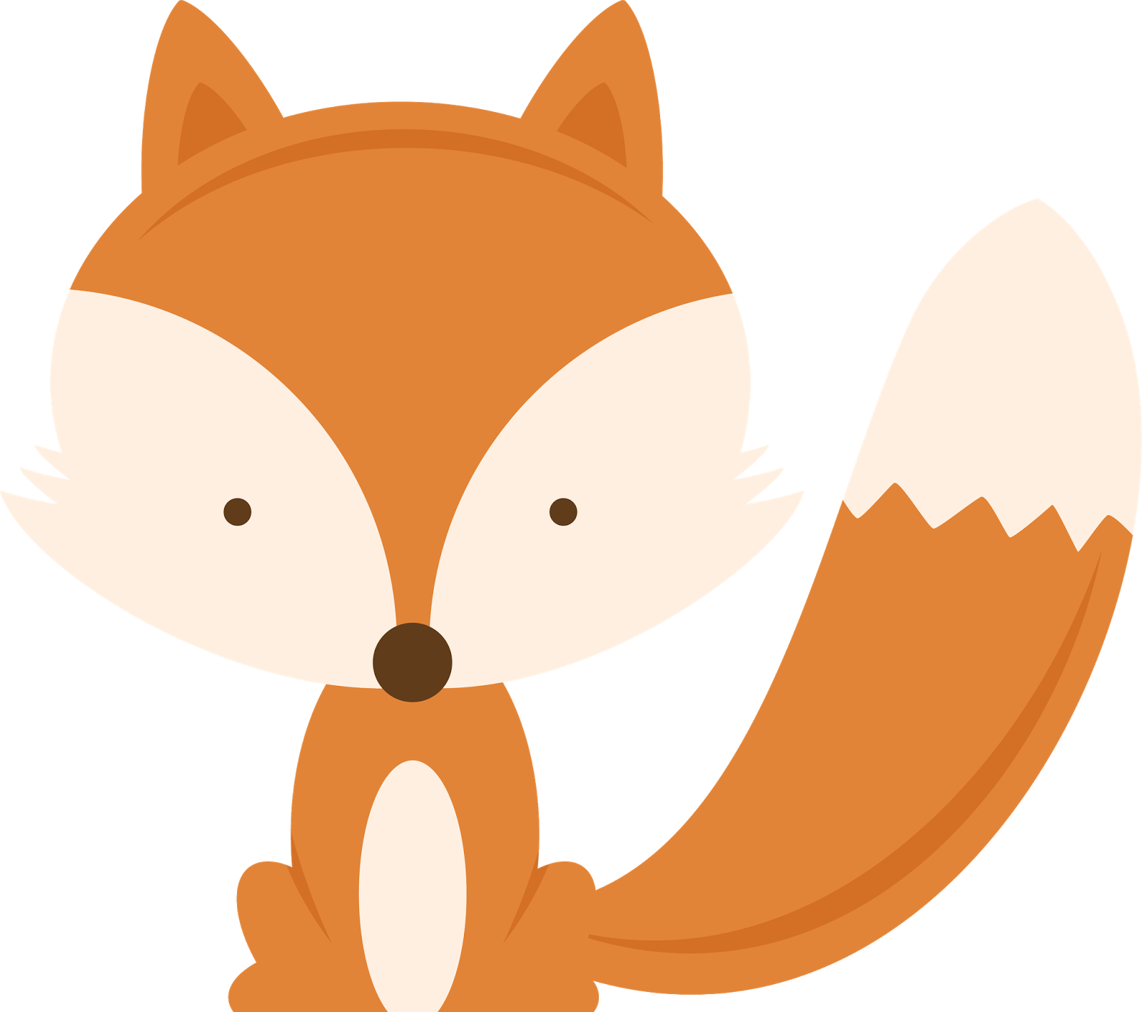 Miss Kate Cuttables - Baby Fox Clip Art (1600x1418)