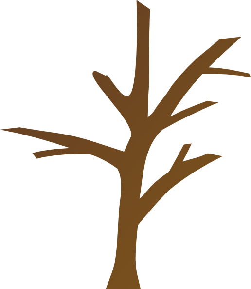 Tree Trunk Clipart - Bare Tree Branch Clip Art (516x593)