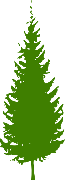 Green Pine Tree Clip Art - Redwood Tree Clip Art (216x598)