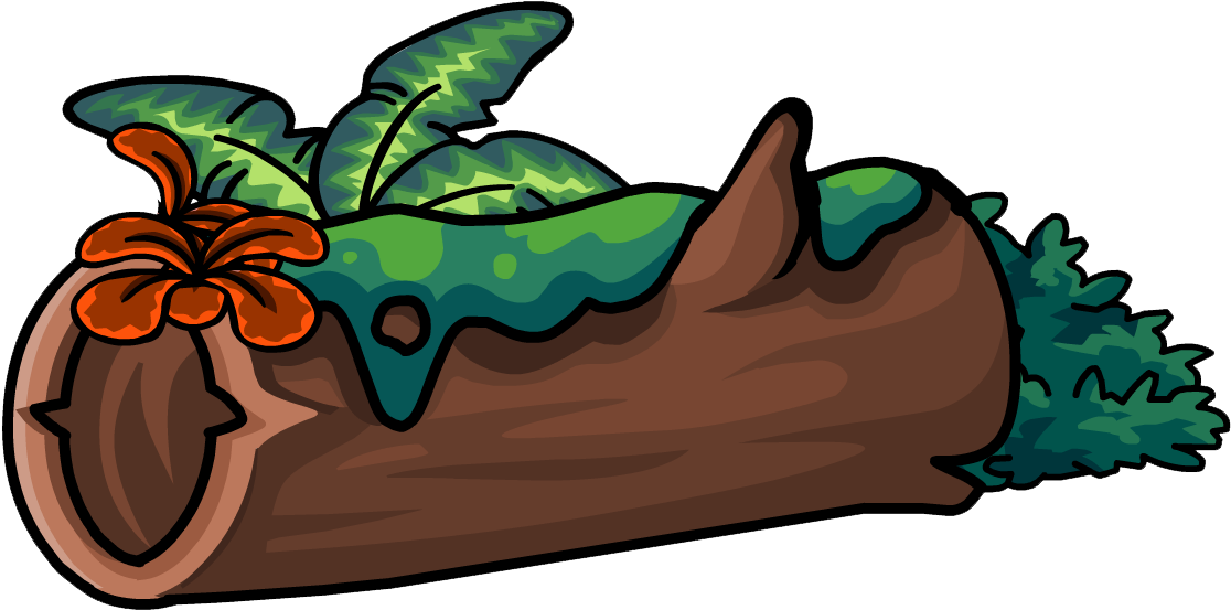 Mossy Log - Club Penguin Log Furniture (1131x572)
