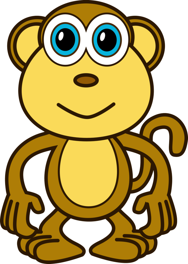 Monkey Cartoon Monkey Cartoon A Mohn Thing - Monkey Business Stay Out Bib (619x871)