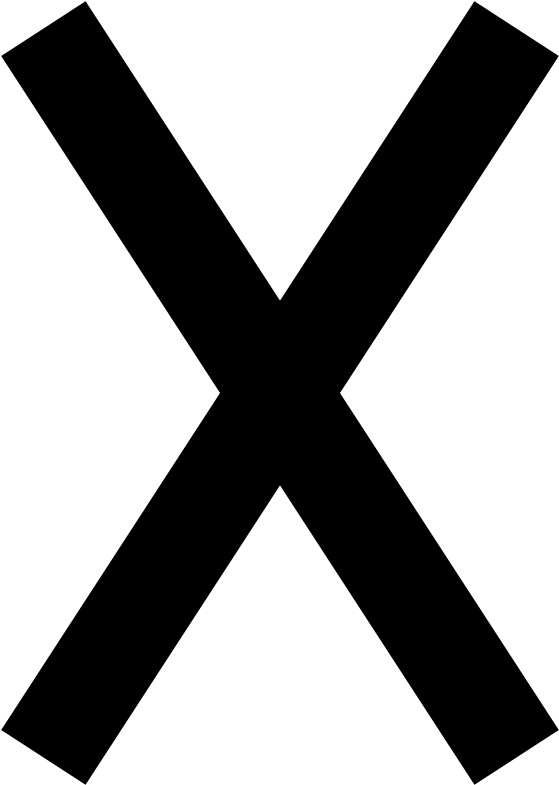 Andreaskreuz Andreaskreuz - X Clipart Black And White (570x800)