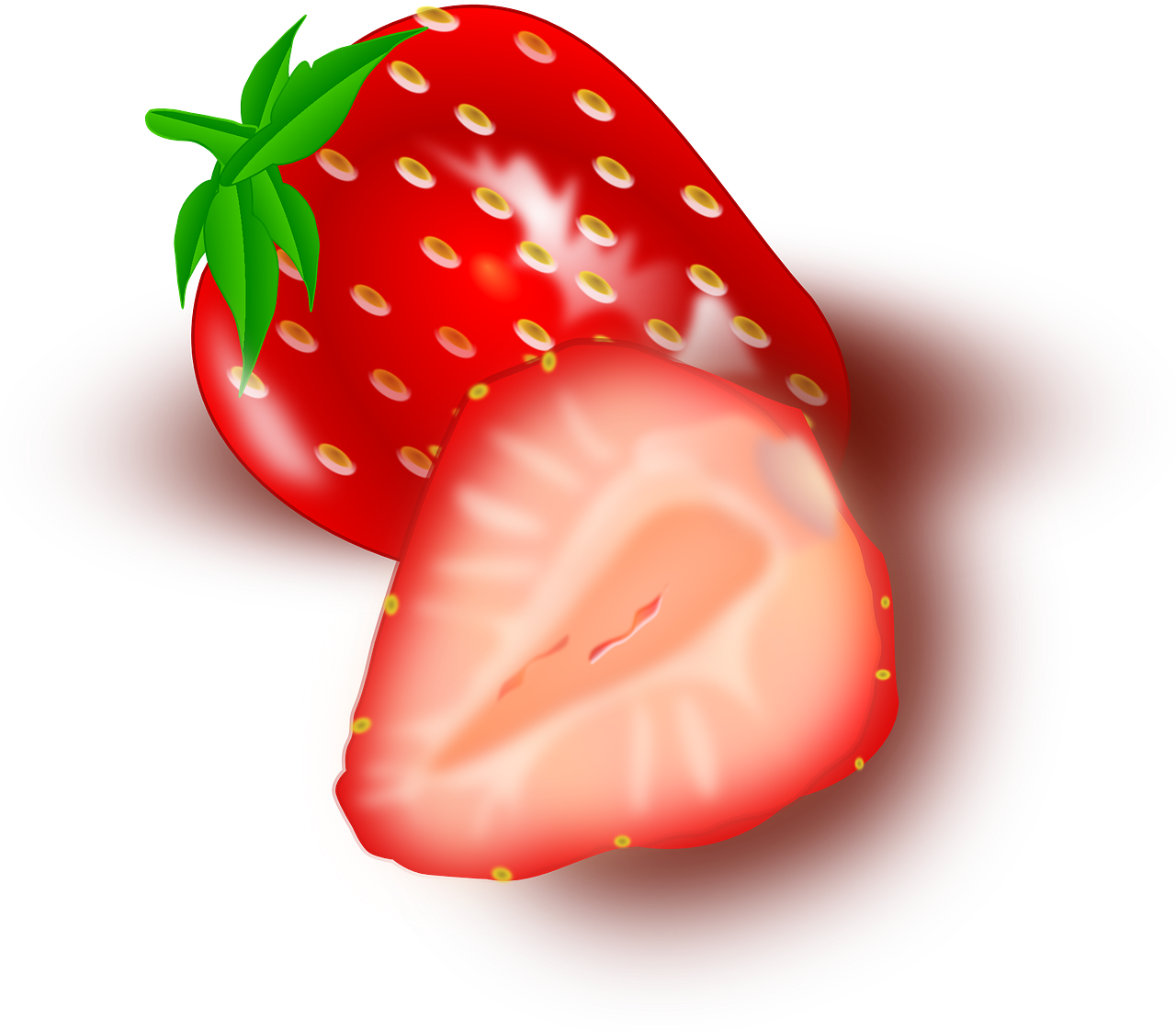 Image Result For Strawberry Decals/wraps For Cars - Strawberry Slice Vector (1280x1122)