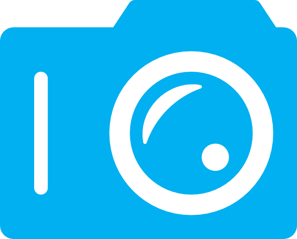 Camera Blue Clip Art At Clker - Pictogram Camera Png (600x483)
