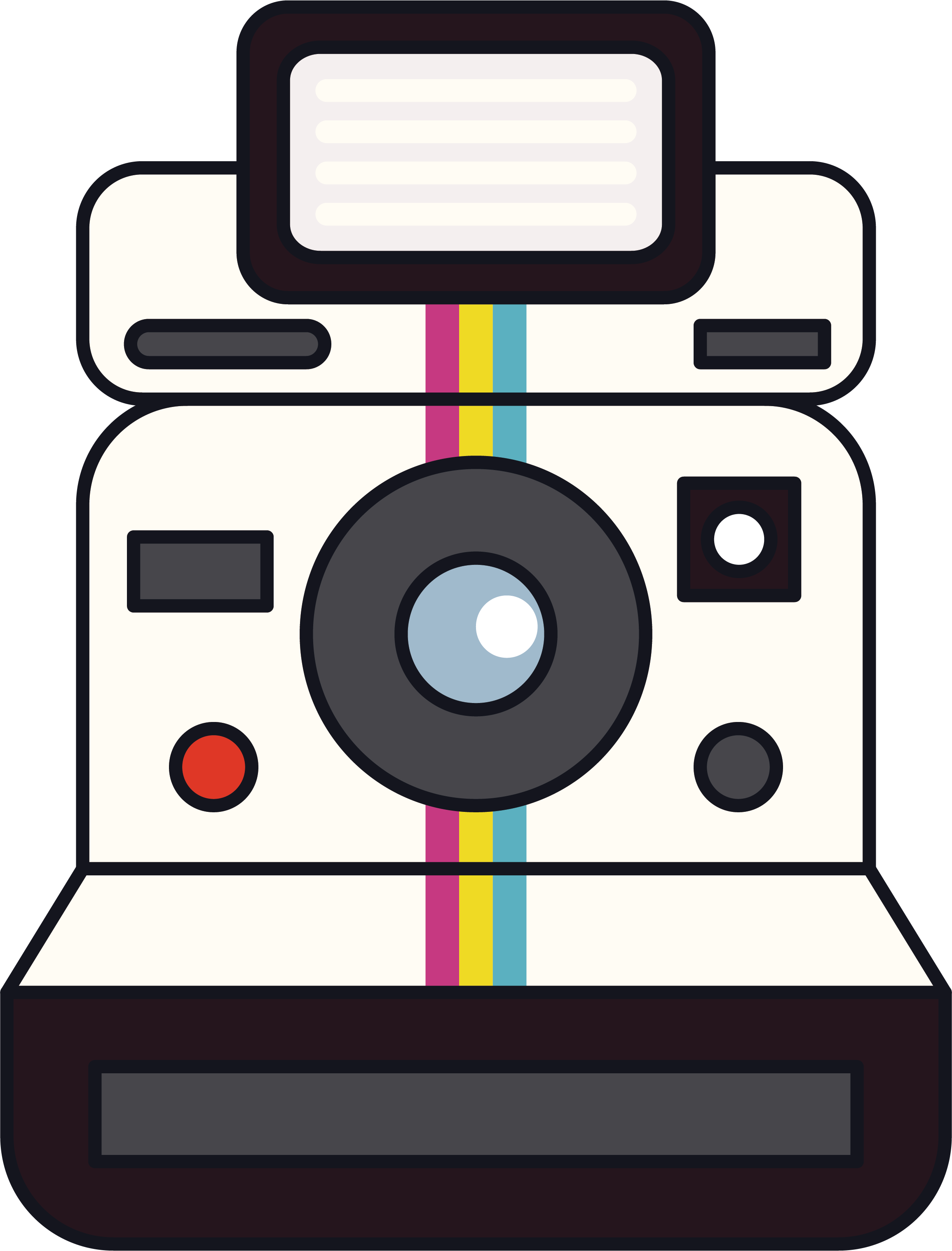 Instant Camera Polaroid Corporation Clip Art - Clipart Polaroid Camera (2310x3034)
