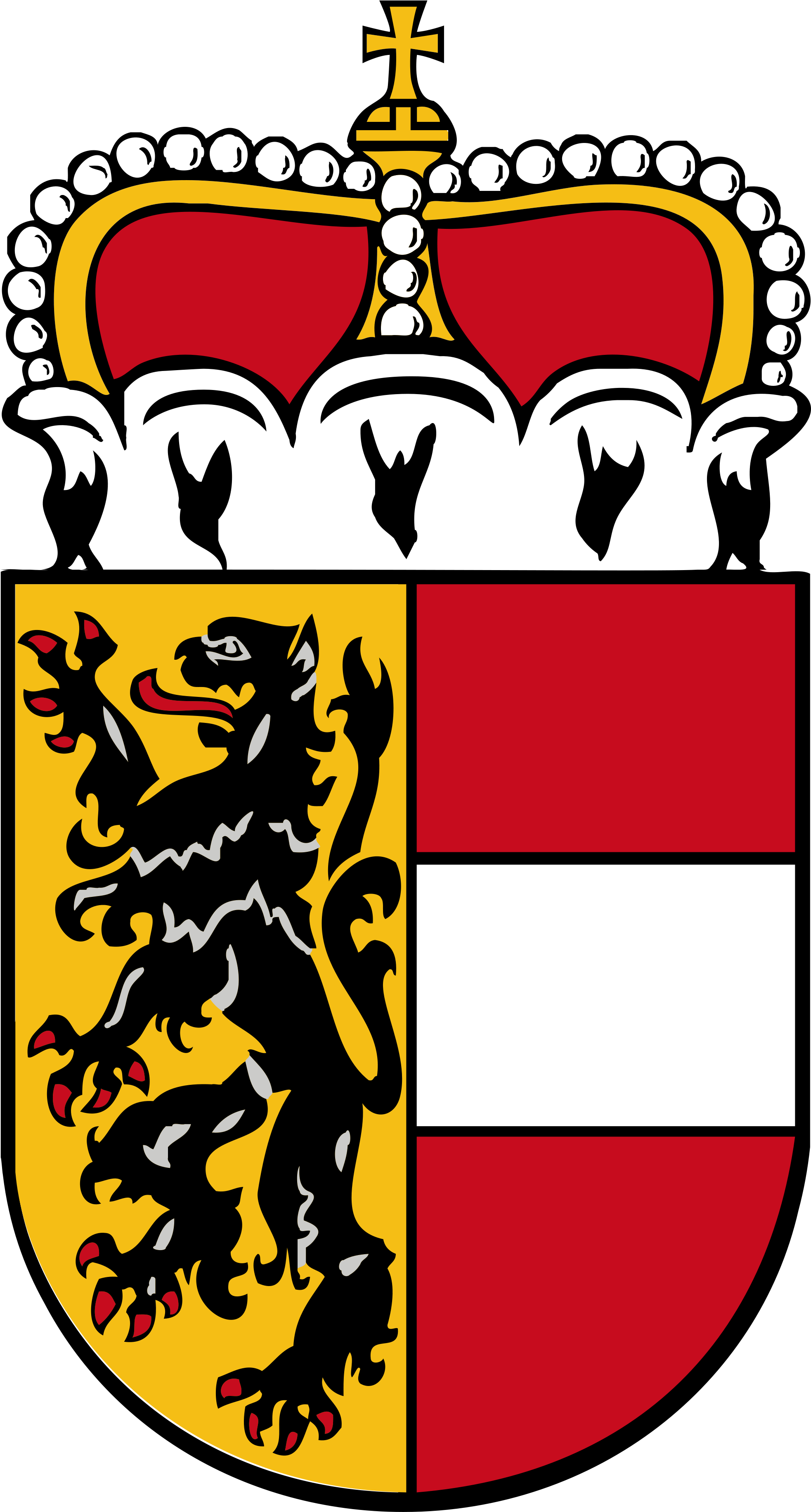 Salzburger Wappen - Salzburg Coat Of Arms (2000x3691)