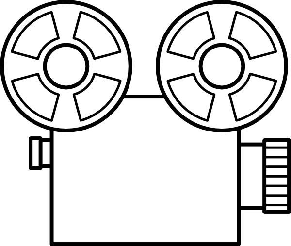 Free Vector Old Tape Camera Clip Art - Video Camera Line Drawing (1280x1080)