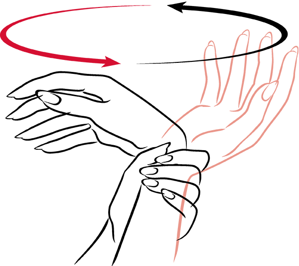 Hands Exercises Hold The Left Forearm Firmly - Hands Exercises Hold The Left Forearm Firmly (600x533)