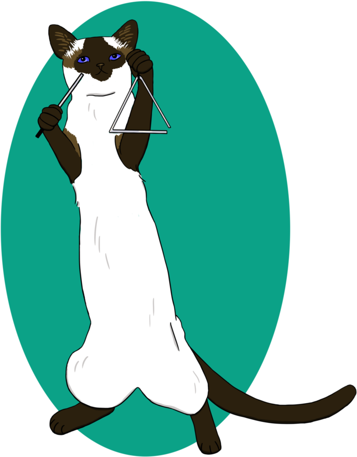 Triangle Playing Cat By Penguinfreaksh On Deviantart - Triangle Playing Cat By Penguinfreaksh On Deviantart (786x1017)