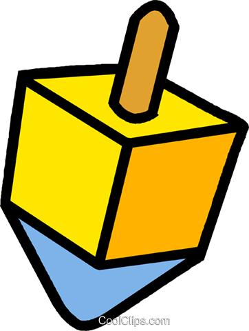 Dreidel Royalty Free Vector Clip Art Illustration - Dreidel Royalty Free Vector Clip Art Illustration (362x480)